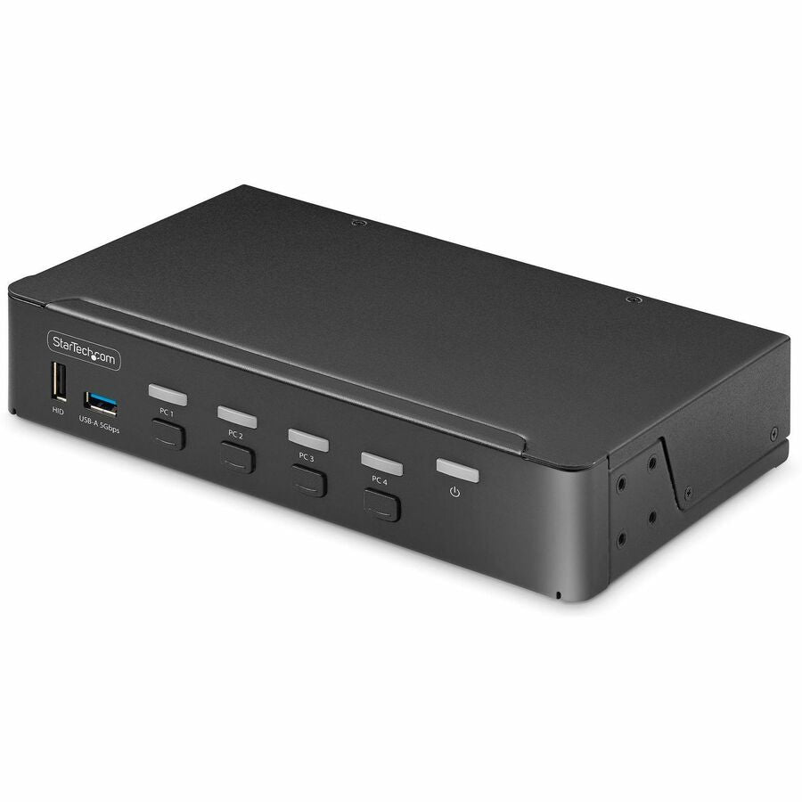 StarTech.com 4-Port DisplayPort KVM Switch, Single 4K 60Hz Monitor, 6x USB Ports, Hotkey & Push-Button Switching, TAA Compliant