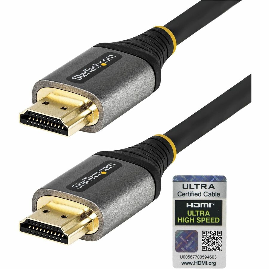 StarTech.com 20in (50cm) HDMI 2.1 Cable, Certified Ultra High Speed HDMI Cable 48Gbps, 8K 60Hz HDR10+, 8K HDMI Cord, TV/Monitor/Display