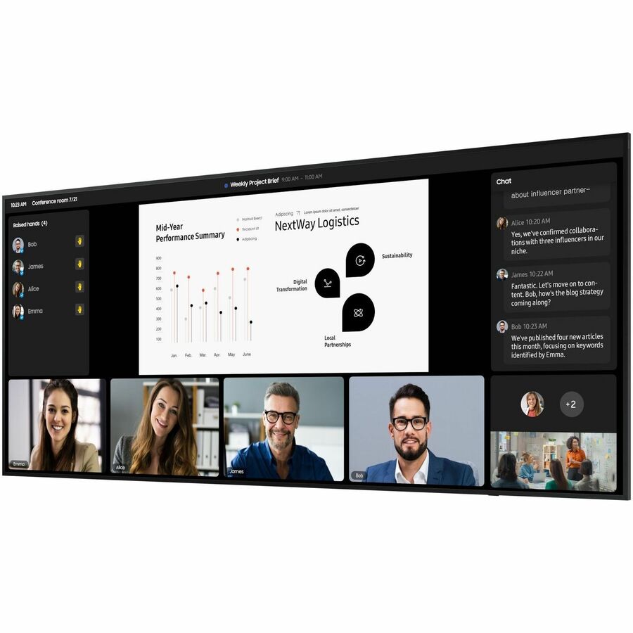 Samsung QP105DX-5K 105" Digital Signage Display - 500 Nit Brightness for 24/7 Use