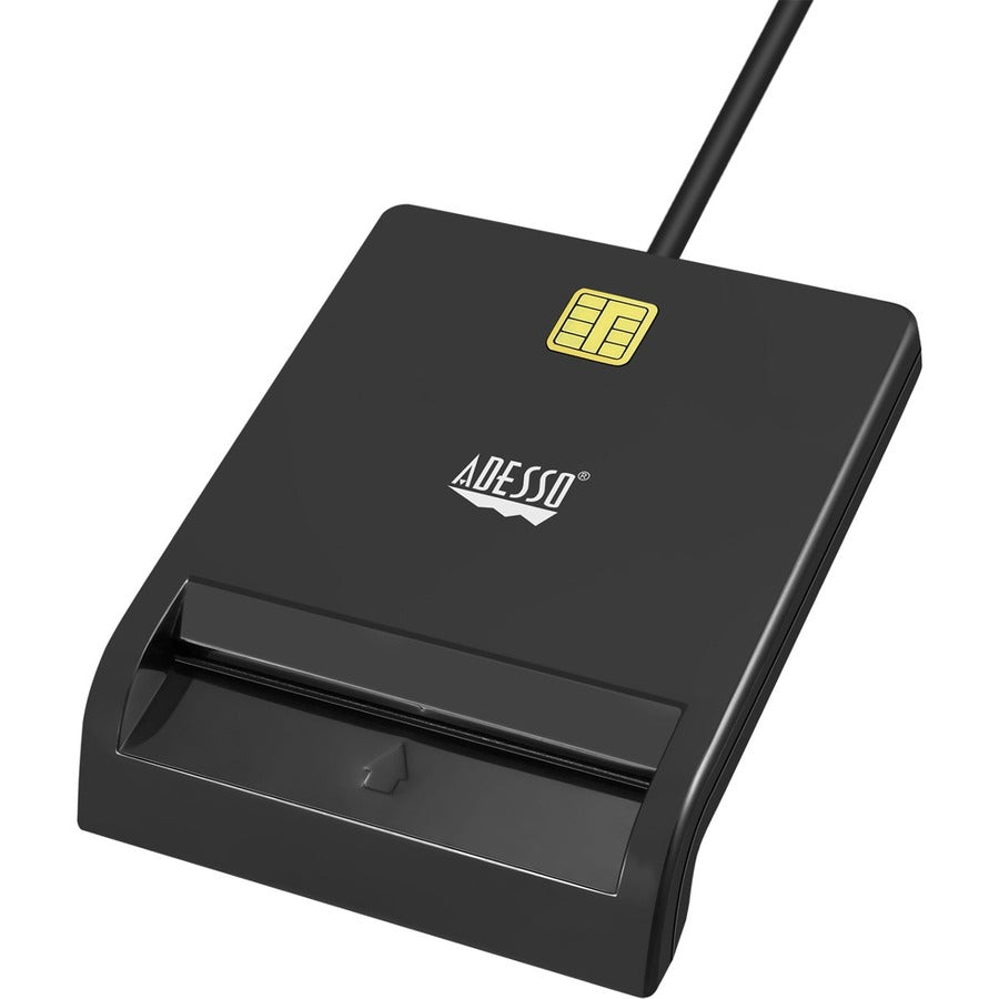 Adesso SCR 100 Smart Card Reader - TAA Compliant, Reliable Operation, Elegant Design