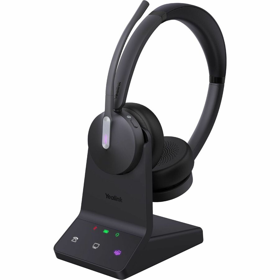 Yealink WH64 DECT Wireless Headset - Dual Bluetooth, 3-Mic Noise Cancellation & Comfort Design