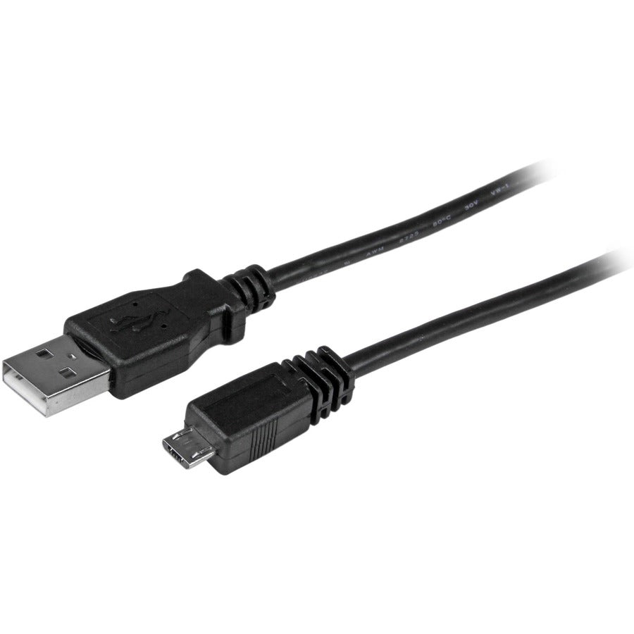 StarTech 1Ft USB A To Micro USB Cable - 480Mbps High Speed, Durable PVC, Lifetime Warranty