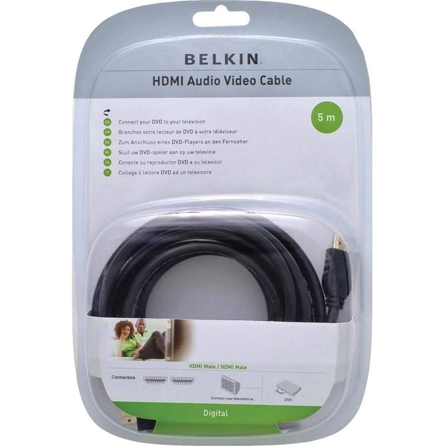Belkin 28 AWG HDMI Cable Male to Male – 4K Video, Durable Design, Plug-and-Play Connectivity