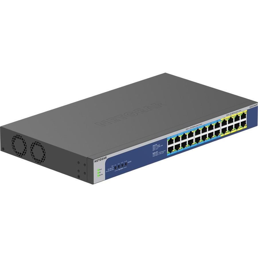 Netgear GS524UP 24-Port Unmanaged Gigabit Ethernet PoE++ Switch with 480W Power Budget