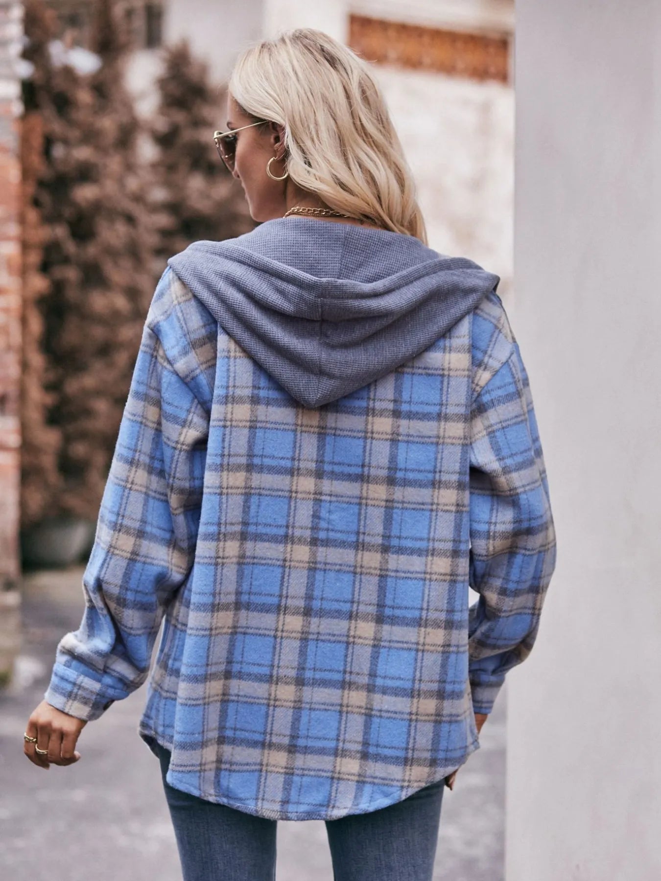 Oversized Plaid Button Up Shacket