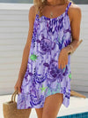 Full Size Printed Scoop Neck Mini Cami Dress Plus Size - Store 42