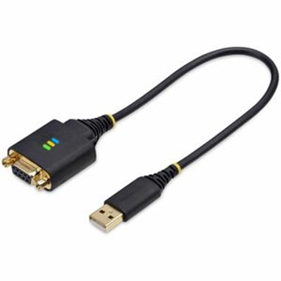 USB Serial DCE Adapter Cable for DB9 RS-232 Connection - 1ft Null Modem with FTDI Chipset
