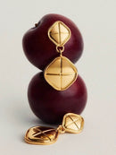 Elegant 18K Gold-Plated Stainless Steel Square Earrings - Stylish and Durable Design - Store 42