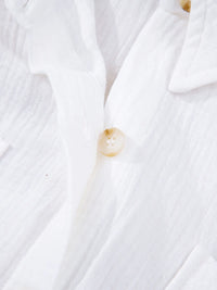 Lace Sleeve Button Down Shirt