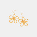 18K Gold-Plated Flower Earrings Gold One Size