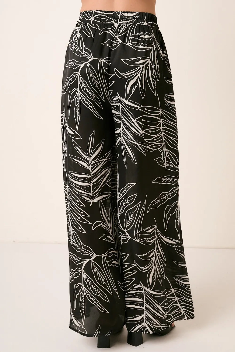Vibrant Printed Wide Leg Pants for Women - Flowy Comfort & Stylish Fit - 100% Polyester