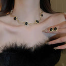 Elegant Gold-Plated Alloy Stud Earrings with Dazzling Gemstones - 0.8 In Length - Store 42
