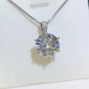 10 Carat Moissanite 925 Sterling Silver Pendant Necklace - Store 42
