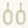 2.16 Carat Moissanite 925 Sterling Silver Earrings Gold One Size