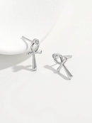 Elegant 925 Sterling Silver Inland Zircon Earrings - Platinum-Plated, Timeless Design - Store 42