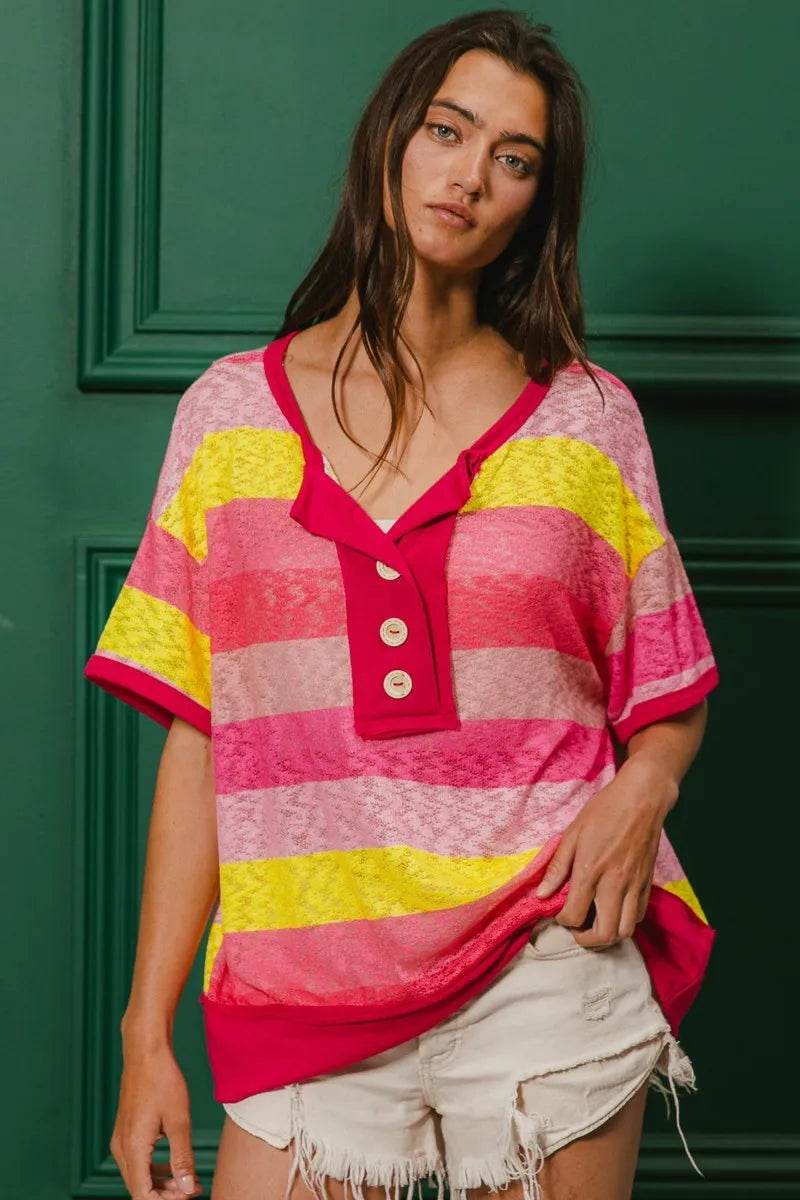 FUCHSIA/YELLOW / S