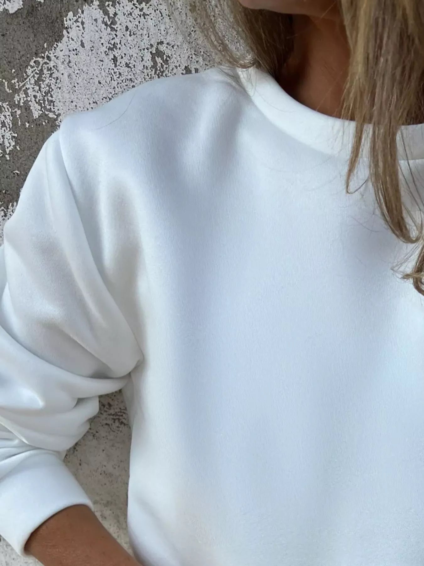 Full Size Round Neck Long Sleeve Sweatshirt Plus Size