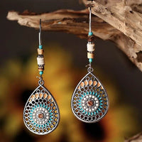 Elegant Alloy Teardrop Earrings with Oil Drip Finish - Stylish Casual Accessory - Store 42