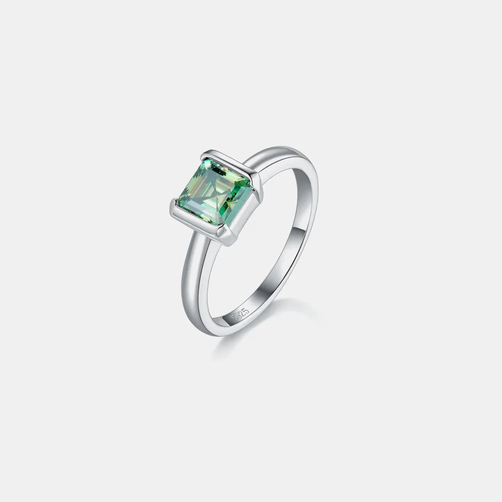 Elegant 1 Carat Moissanite Ring in 925 Sterling Silver with Certificate & Warranty