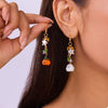 Halloween Asymmetrical Pumpkin Ghost Earrings Style A onesize