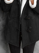 Full Size Cozy Sherpa Lined Toggle Coat with Hood Plus Size - Store 42