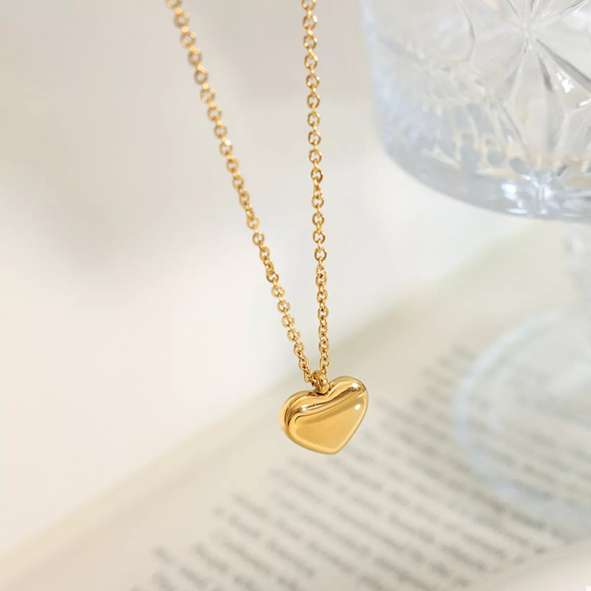 18K Gold-Plated Heart Pendant Necklace