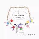 18K Gold-Plated Bead Charm Necklace