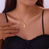 18K Gold-Plated Halloween Ghost Pendant Necklace in Titanium Steel - Spooky & Stylish Jewelry - Store 42