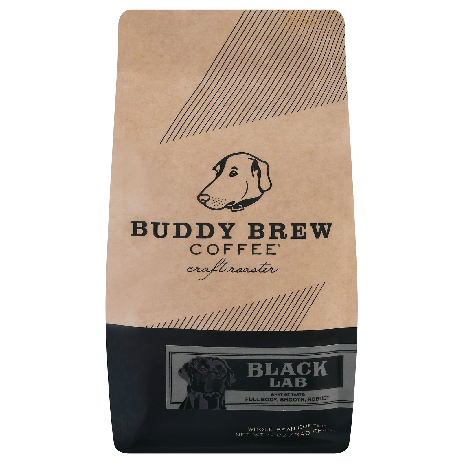 Buddy Brew - Coffee Whole Bean Black Lab - Case of 6-12 OZ