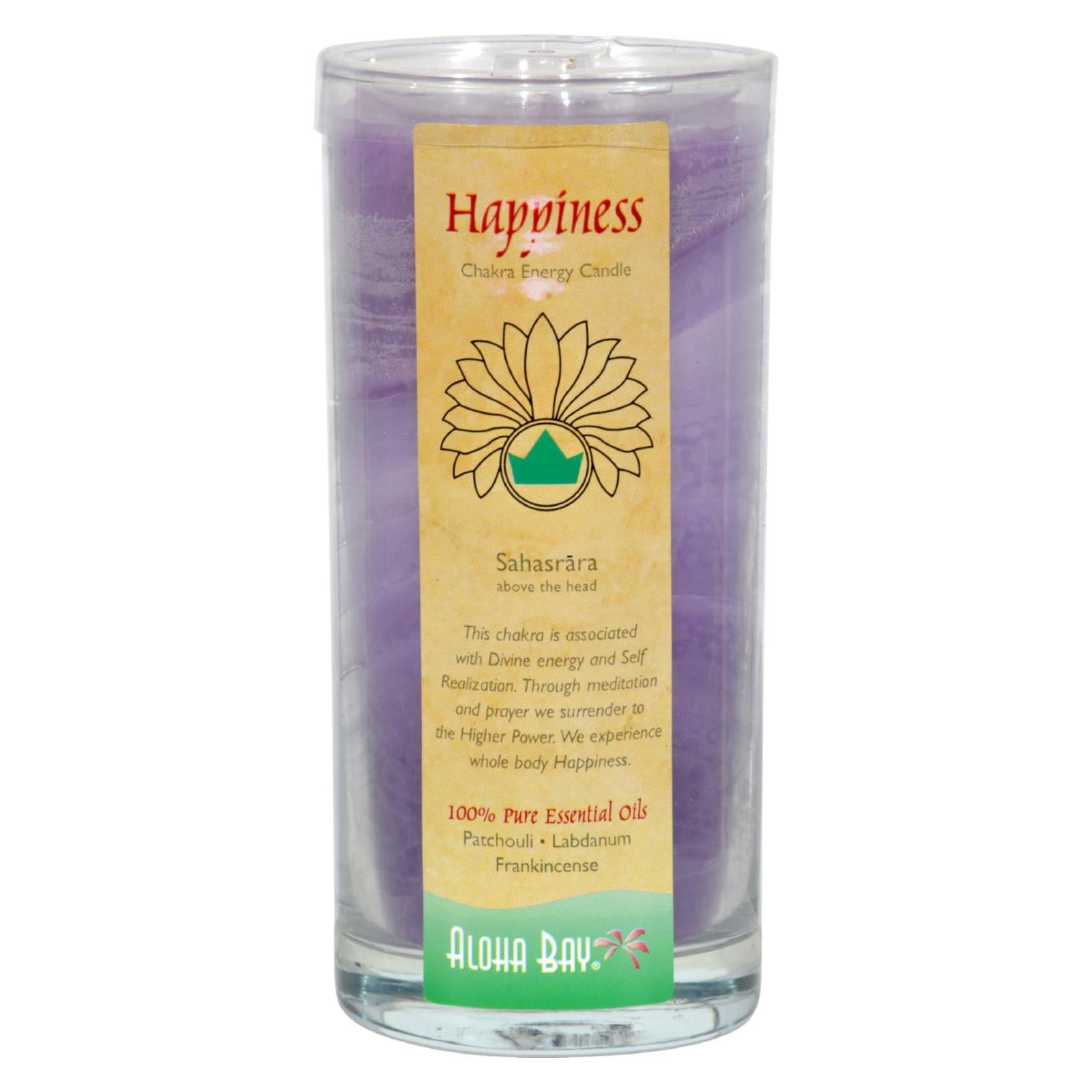 Aloha Bay Chakra Happiness Candle - 11 oz - Essential Oils for Divine Energy & Self Realization