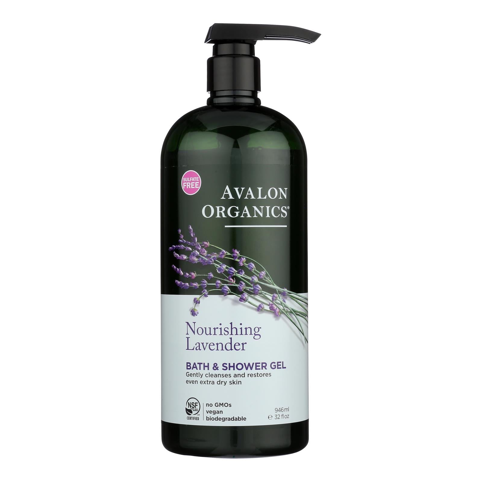 Avalon Organics Bath and Shower Gel Lavender - 32 fl oz