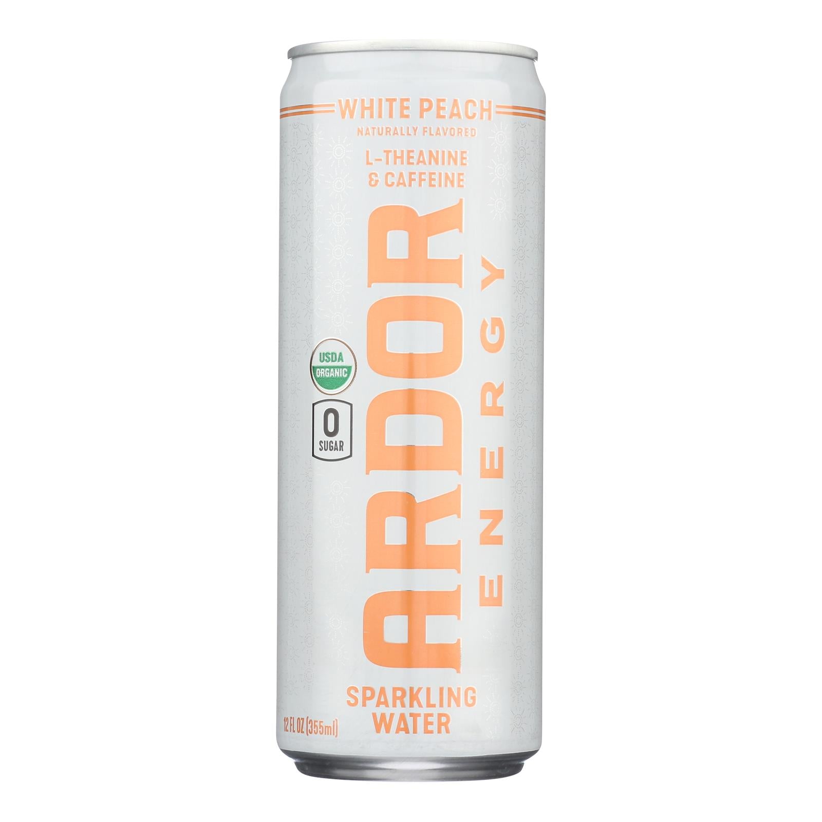 Ardor Sparkling Water - Spk Water Wht Peach Enrg - Case of 12-12 FZ