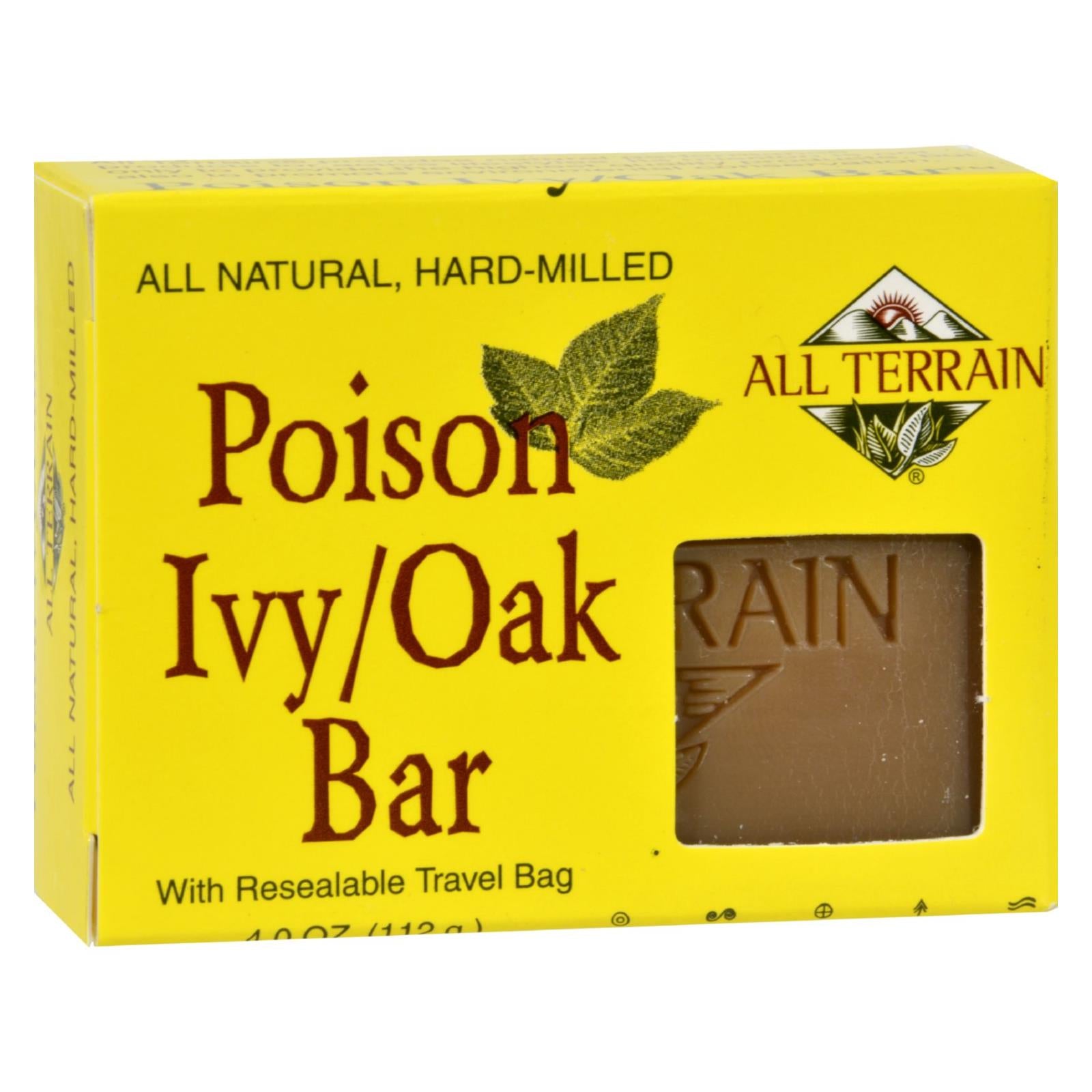 All Terrain Poison Ivy Oak Bar Soap - 4 Oz Natural Skin Relief With Resealable Travel Bag