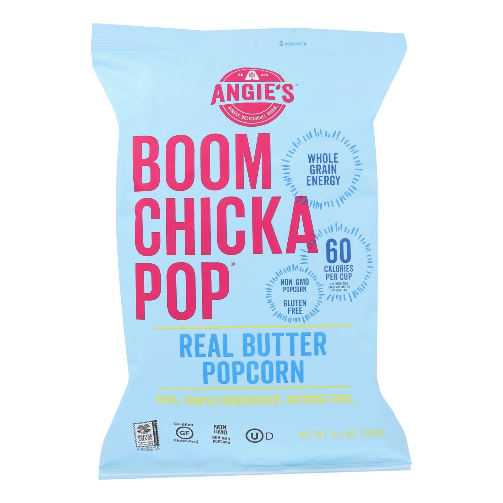 Angie's Kettle Corn Popcorn - Boom Chicka Pop - Real Butter - Case of 12 - 4.4 oz