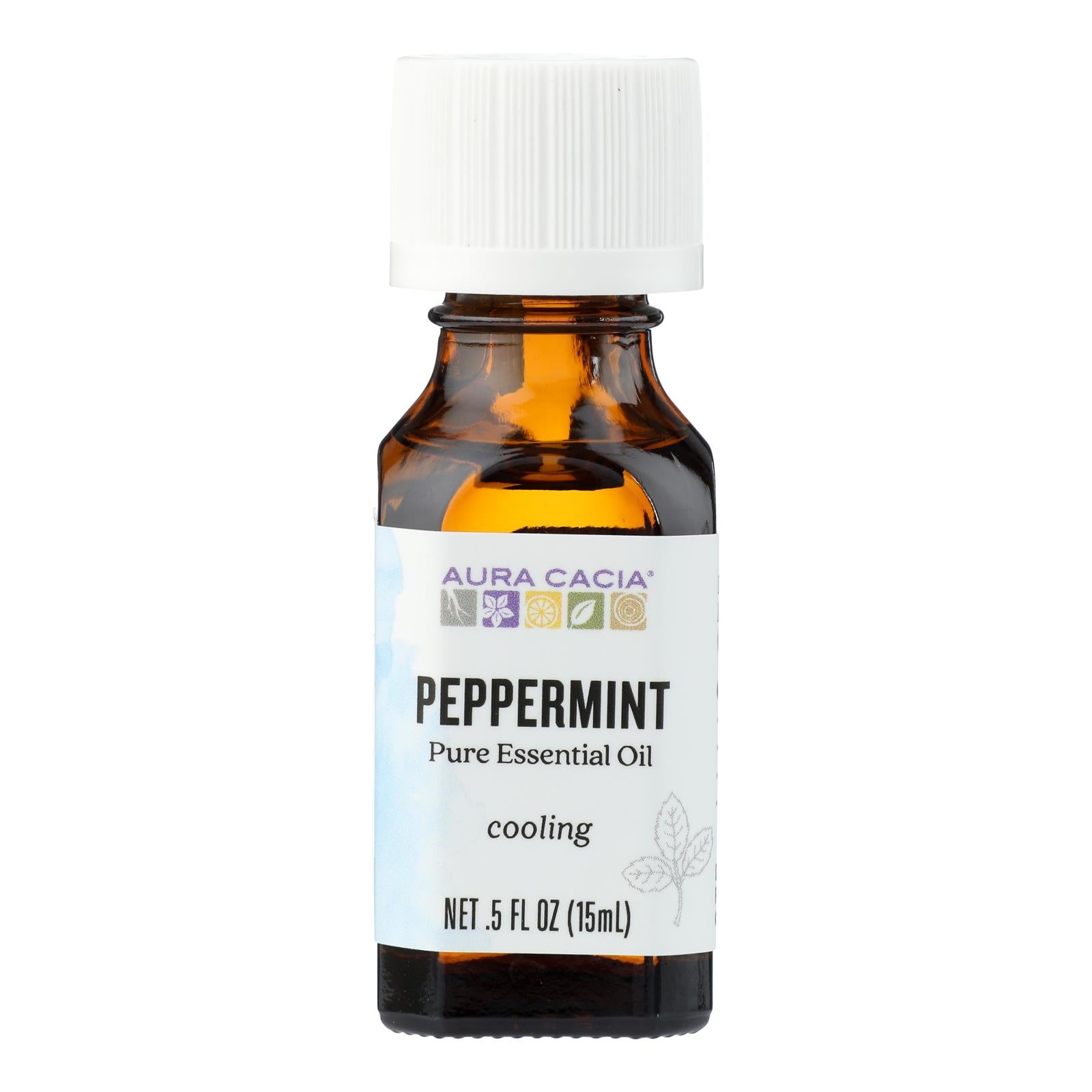Aura Cacia - Pure Essential Oil Peppermint - 0.5 fl oz