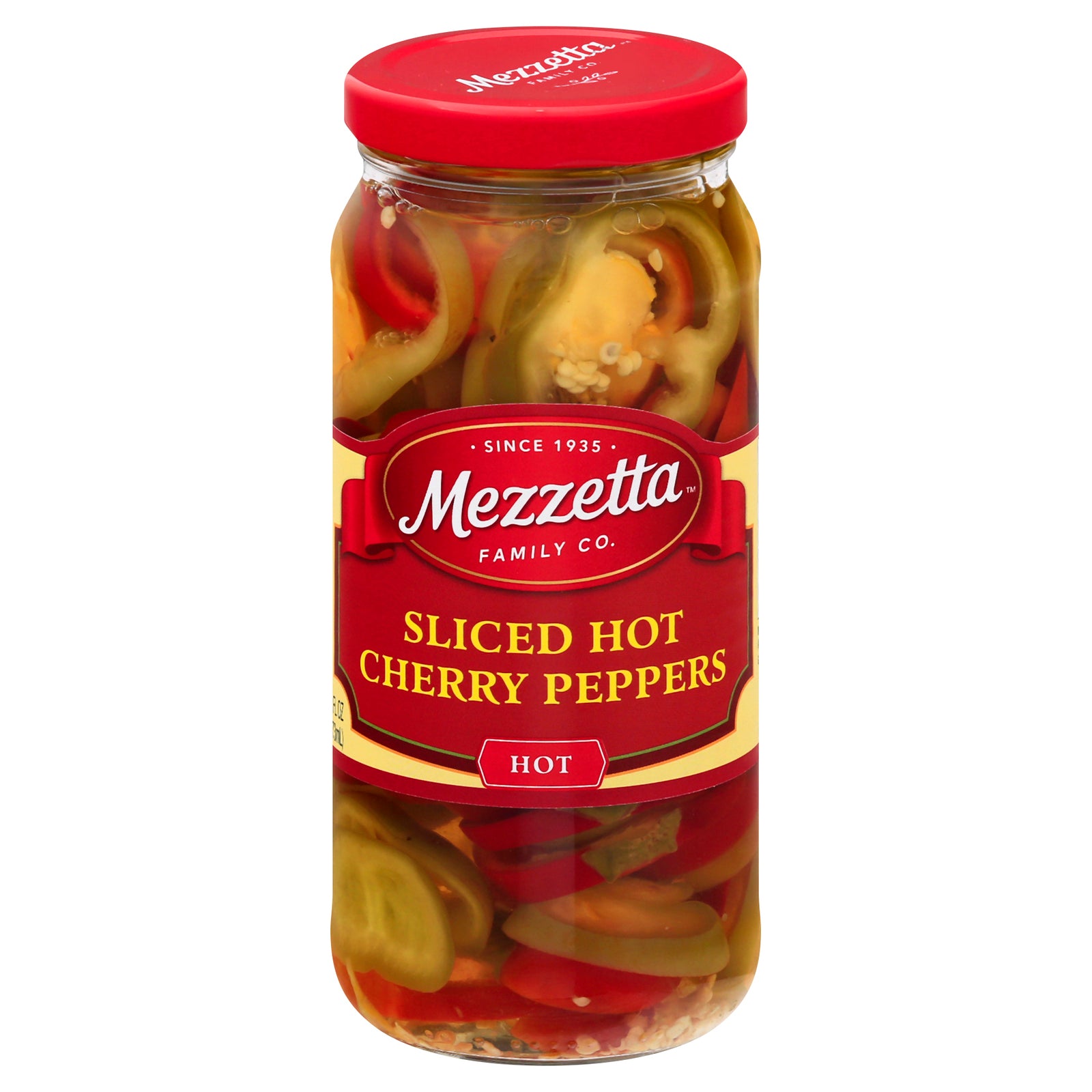 Mezzetta Peppers - Hot Cherry - Sliced - Case of 6 - 16 oz