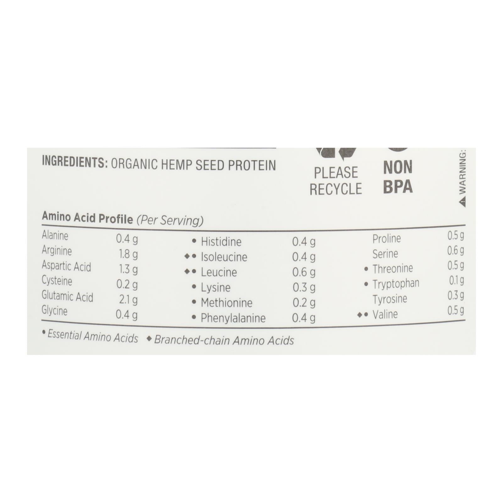 Nutiva Organic Hemp Protein Hi-Fiber, Vegan & Non-GMO, 16 Oz Canister