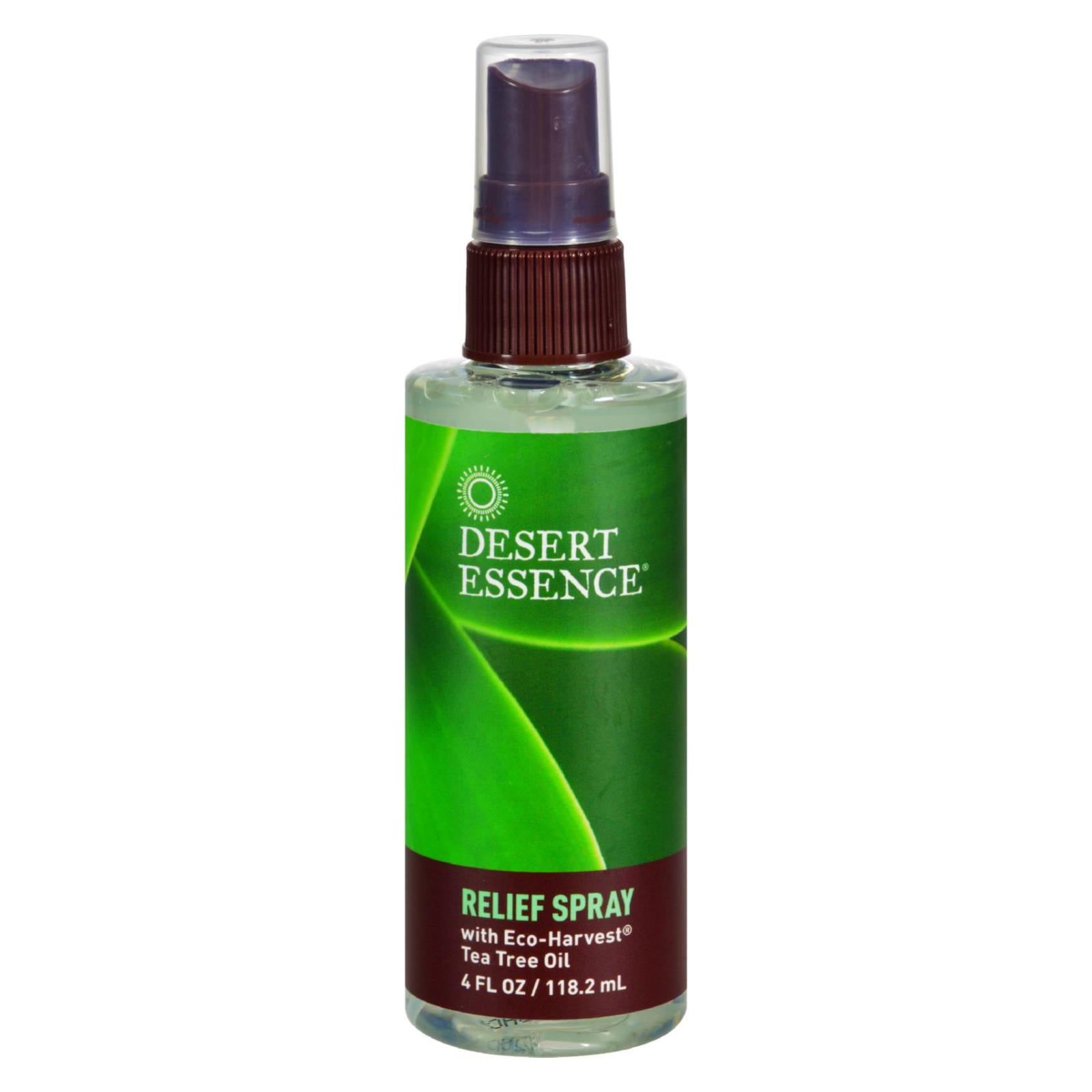 Desert Essence Relief Spray with Eco-Harvest Tea Tree Oil - 4 Fl Oz - Soothes Burns & Skin Irritations
