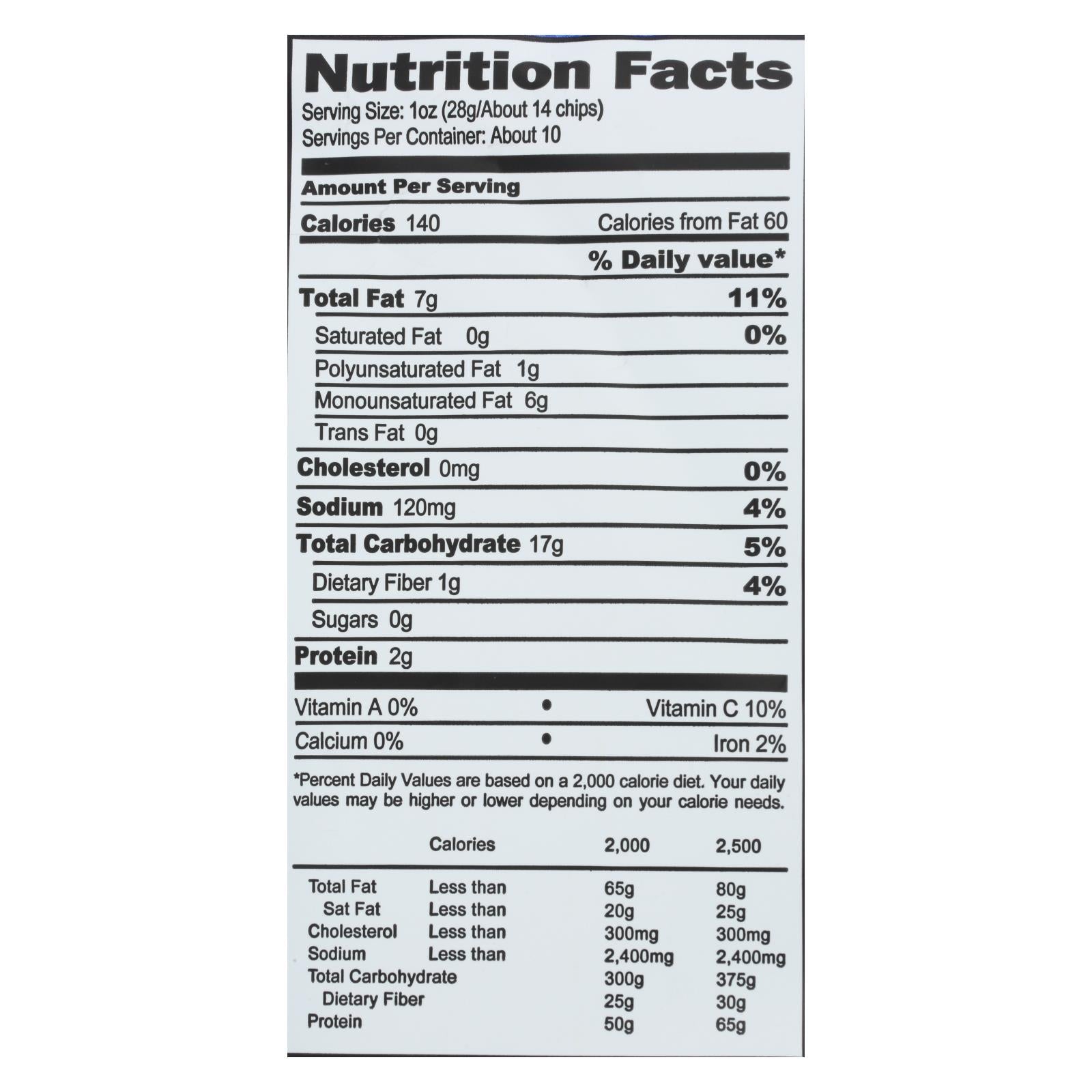 Boulder Canyon Natural Foods - Chips Ktl Cnct Avo S Salt - Case of 12 - 10.00 OZ
