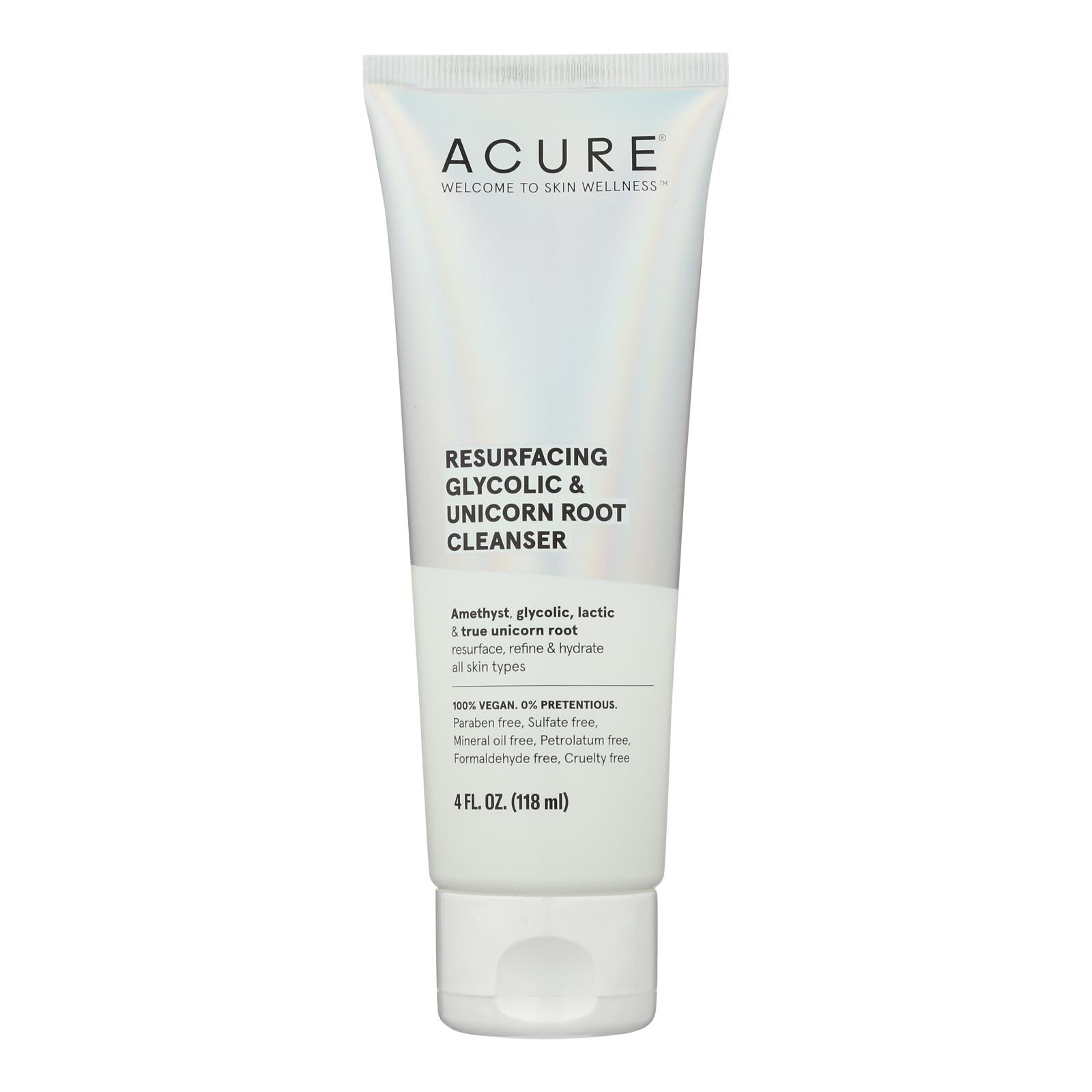 Acure - Cleanser Resfcng Gylc Unicrn - 1 Each-4 FZ