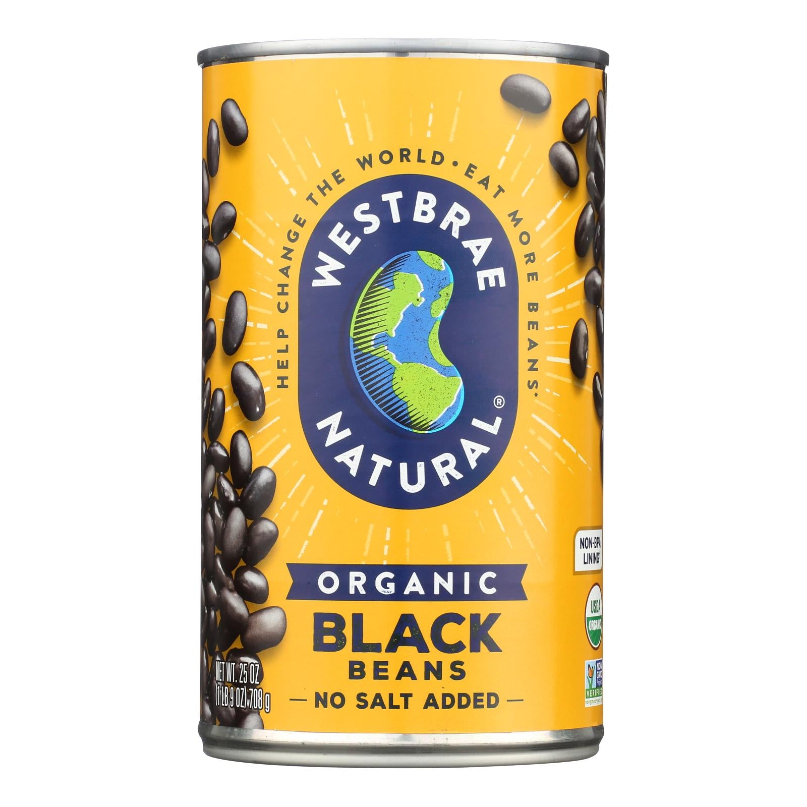 Westbrae Foods Organic Black Beans - Case of 12 - 25 oz.