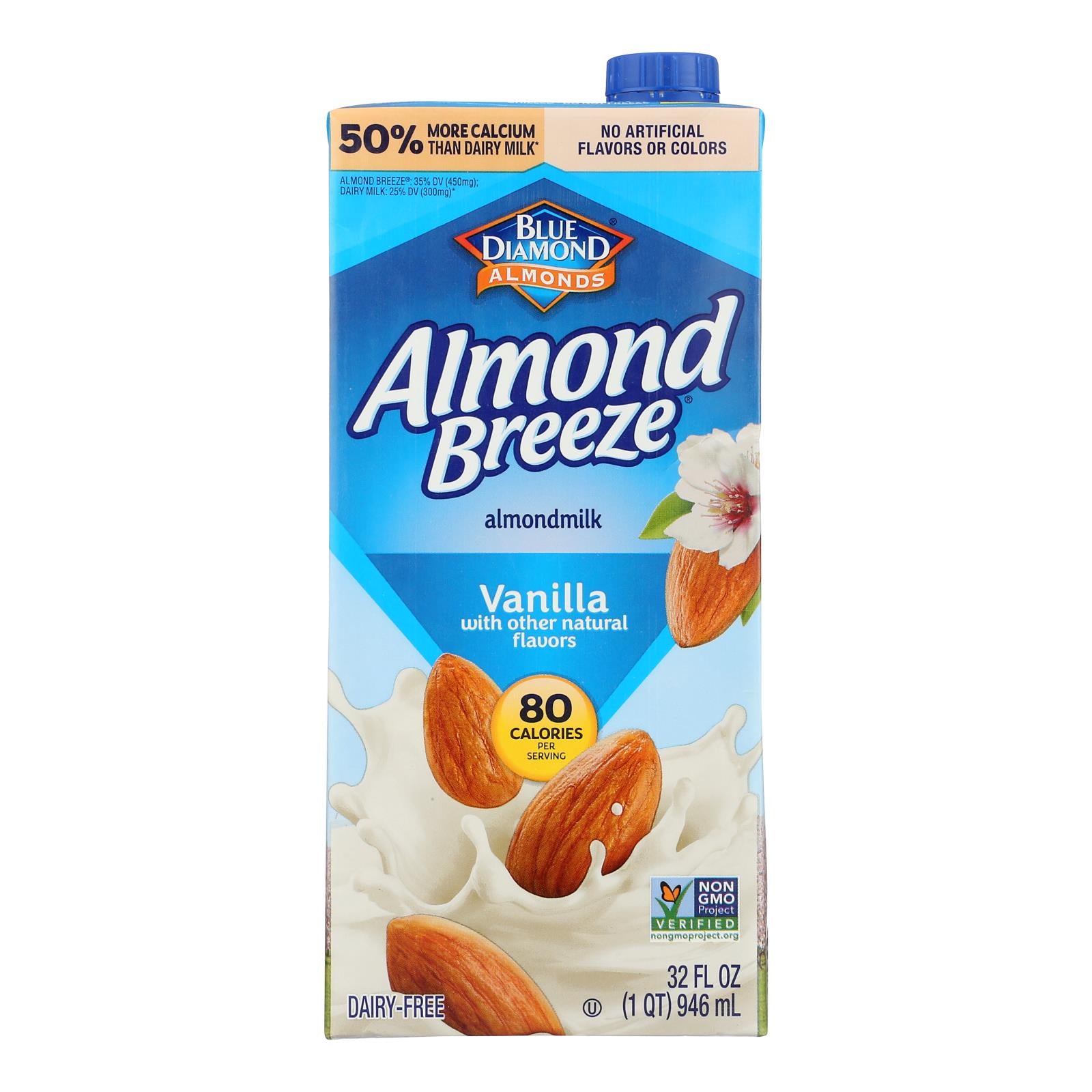 Almond Breeze - Almond Milk - Vanilla - Case of 12 - 32 fl oz.