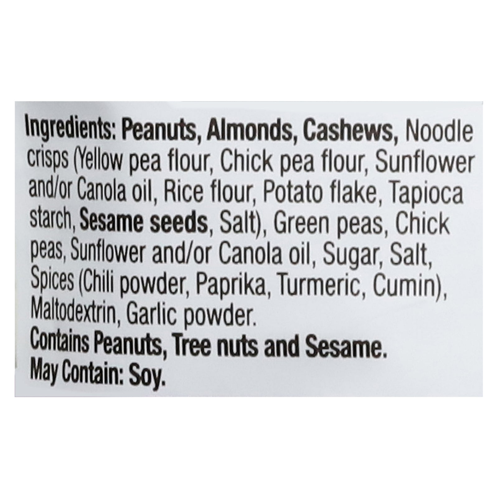 Bhuja Spiced Nut Mix - Crunchy Snack Blend with Garden Peas - 6 Pack of 7 Oz.