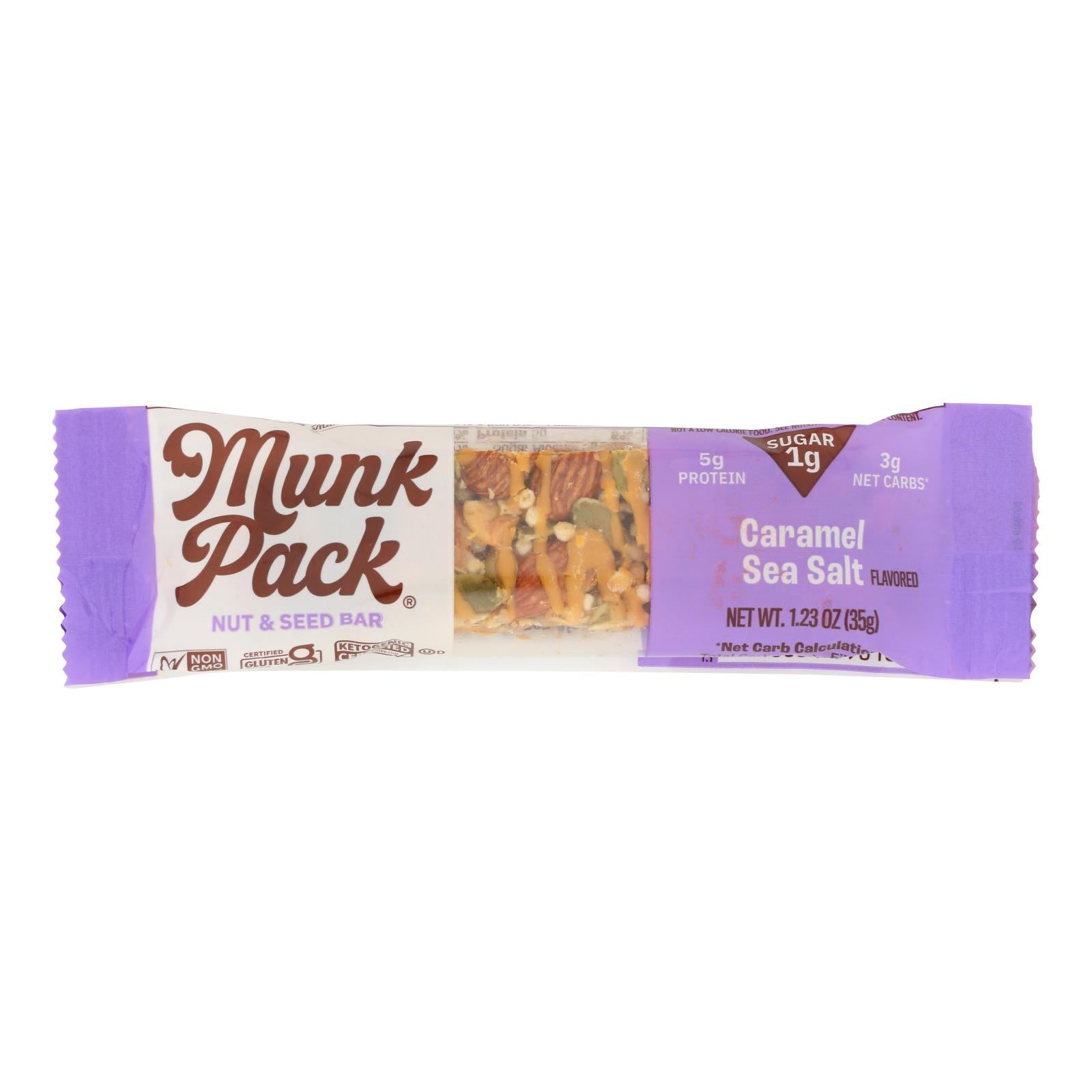 Munk Pack - Bar Nut/sd Caramel Sea Salt Kto - Case of 12-1.23 OZ