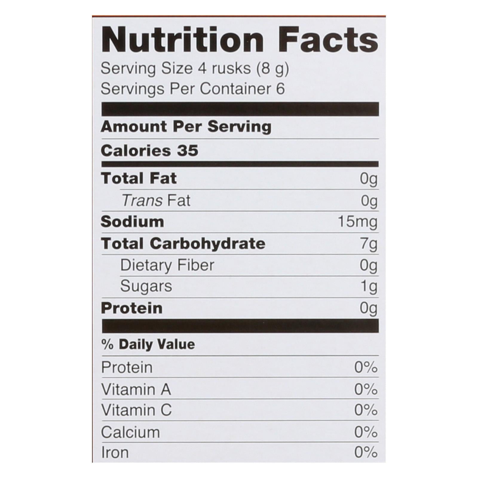 Baby Mum Mum Organic Baby Teeth Rice Rusk Organic Rick Snack With Sweet Potato And Carrot Flavor  - Case of 6 - 1.76 OZ