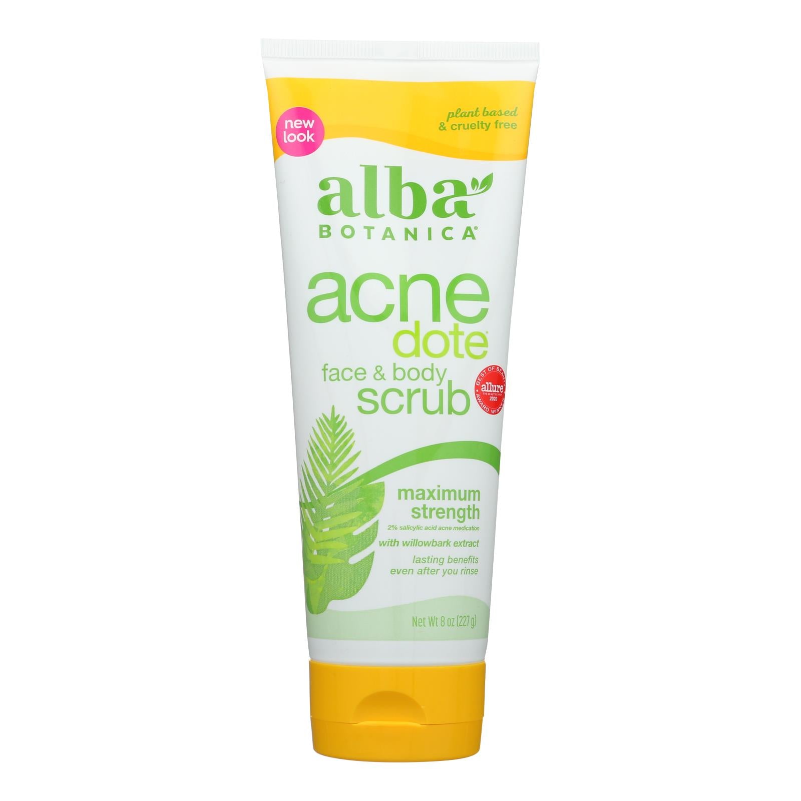 Alba Botanica - Natural Acnedote Face and Body Scrub - 8 fl oz