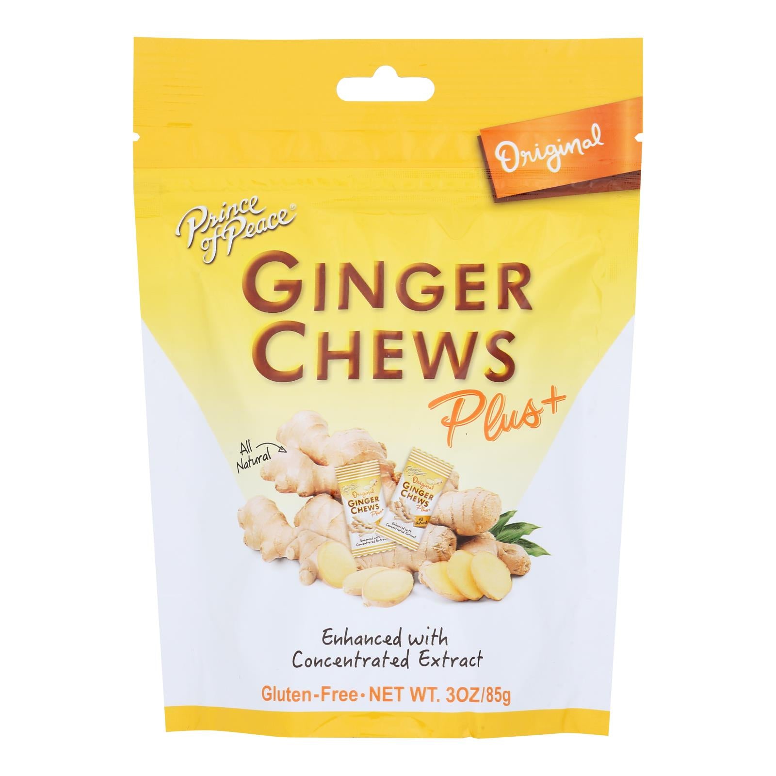 Prince Of Peace - Ginger Chews Plus Orignial - Case of 6-3 OZ