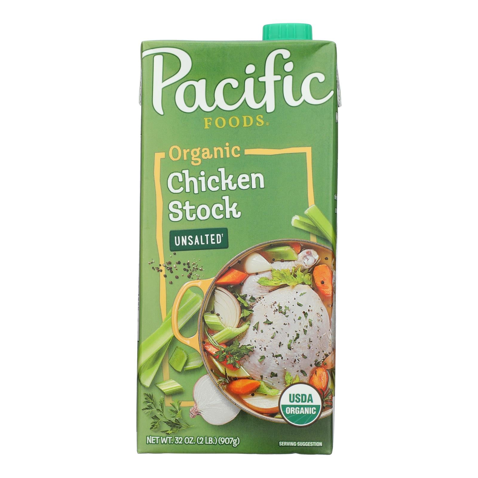 Pacific Natural Foods Simply Stock - Chicken - Case of 12 - 32 Fl oz.