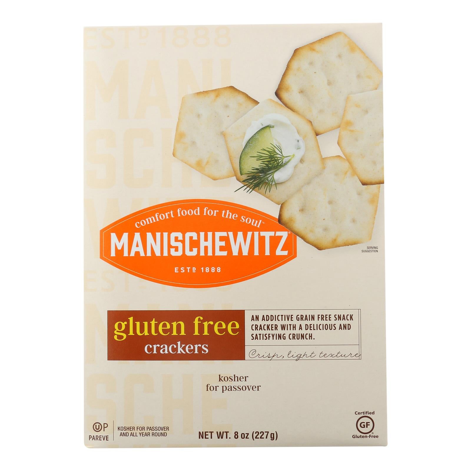 Manischewitz Gluten-Free Crackers - 12 Pack of 8 Oz - Crispy Grain-Free Snacks