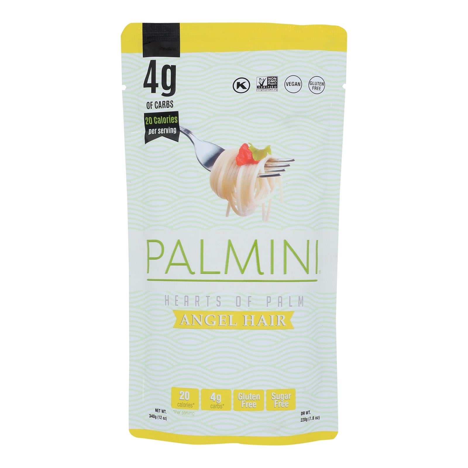 Palmini - Pasta Angel Hair Hrts/plm - Case of 6-12 OZ